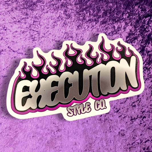 Purple Flame Decal